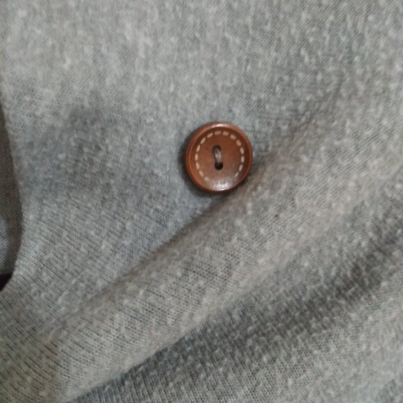 h.i.p. Women’s Gray Asymmetrical Open Front Cardigan Sweater Size L Lightweight - Picture 2 of 7